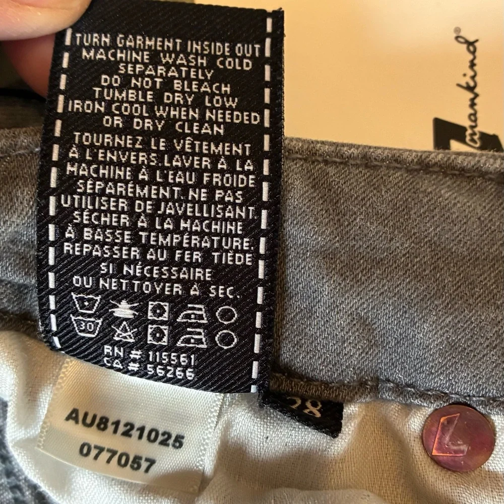 NWT 7 For All Mankind 7FAMK b (air) The Ankle Skinny Jeans Stretch Light Gray 28 - Picture 11 of 11